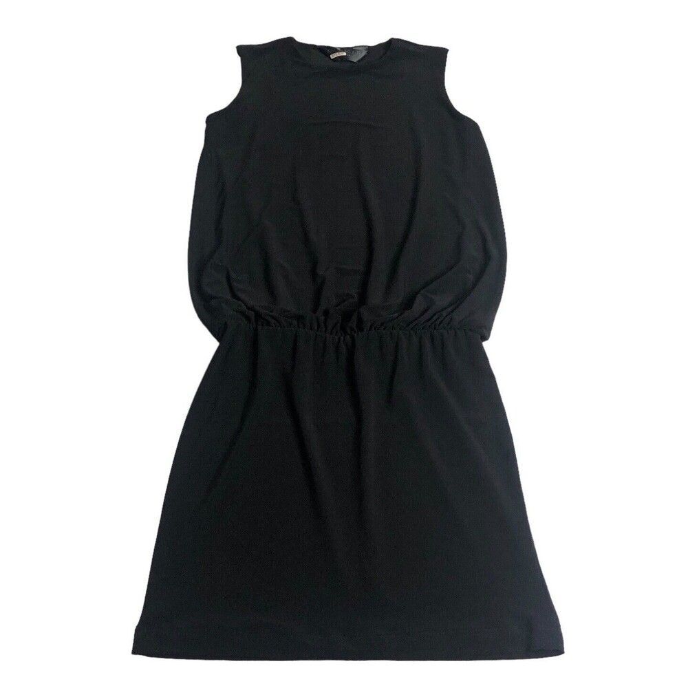 Norma Kamali Kulture Dress Womens XS Black Blouson Sleeveless Stretch
